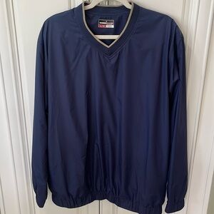 Grand Slam men’s V neck Pullover blue Windbreaker jacket sweater size large
